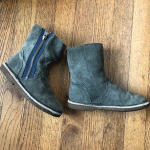 Crewcuts Shearling lined zipper boots